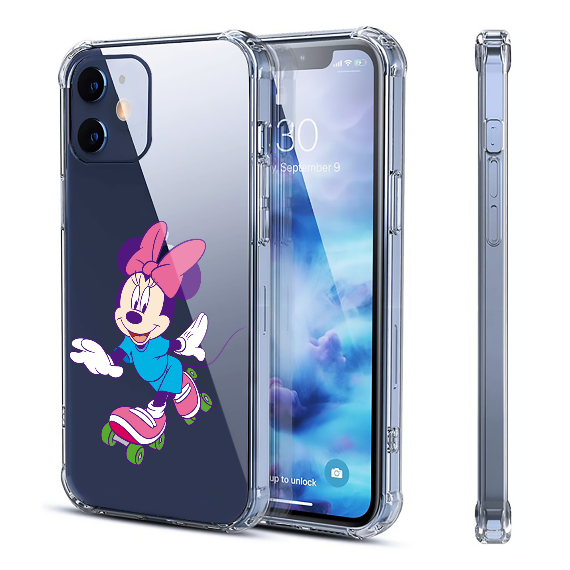 （画像用） ミッキーマウス Mickey Mouse 【iPhone 12シリーズ対応】透明スマホケース（クリアソフトケース）